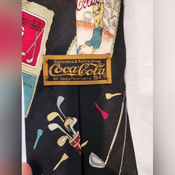 Vintage Coca Cola Silk Tie‎ Golf Bags - Picture 3 of 4